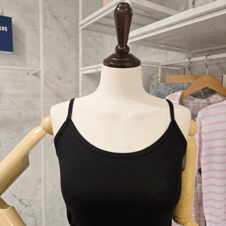 무지 끈 탑 티셔츠