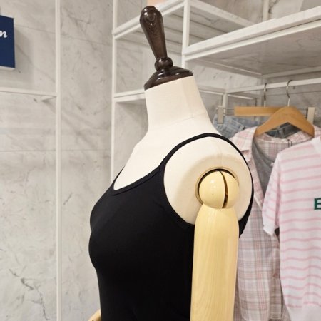 무지 끈 탑 티셔츠