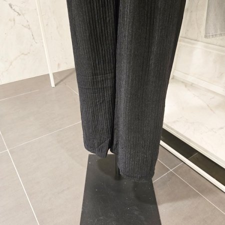 주름 통 밴딩 팬츠