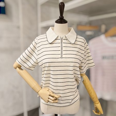 지퍼 카라 티셔츠