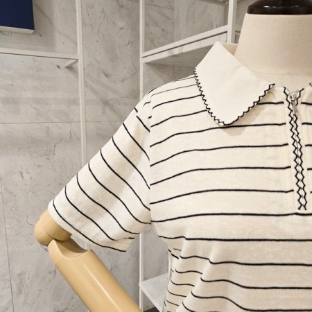 지퍼 카라 티셔츠