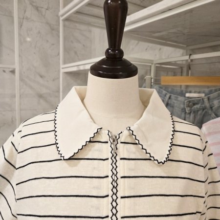 지퍼 카라 티셔츠