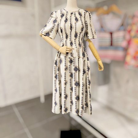 셔링 라운드 원피스