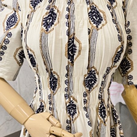 셔링 라운드 원피스