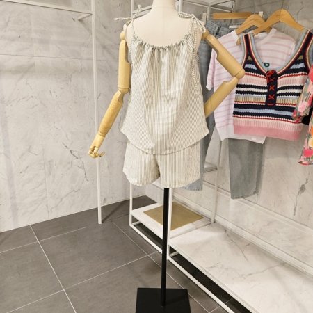 미니 스트라이프 투피스