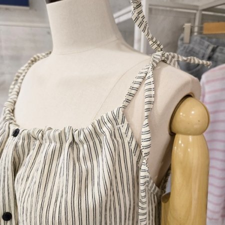 미니 스트라이프 투피스