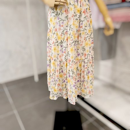 컬러 플라워 스커트