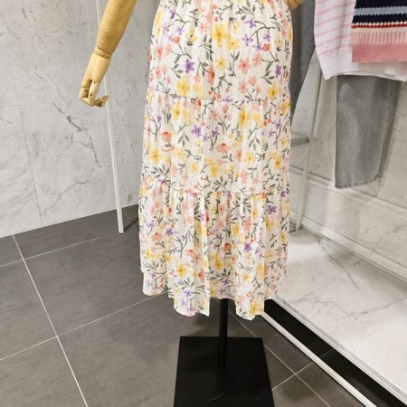 컬러 플라워 스커트