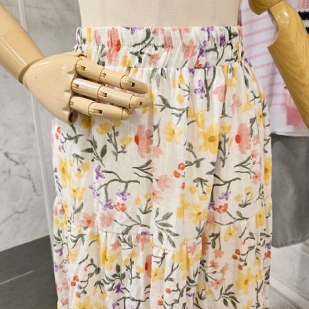 컬러 플라워 스커트