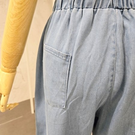 투 단추 밴딩 팬츠