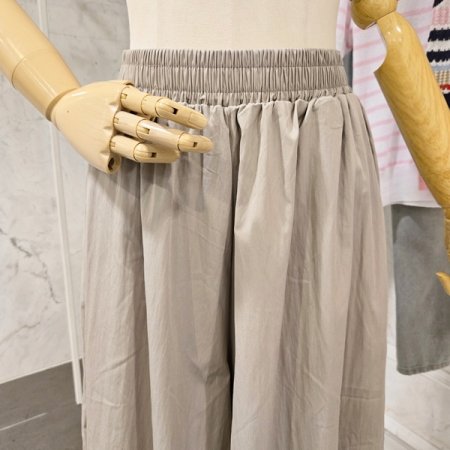 무지 밴딩 통 와이드 팬츠