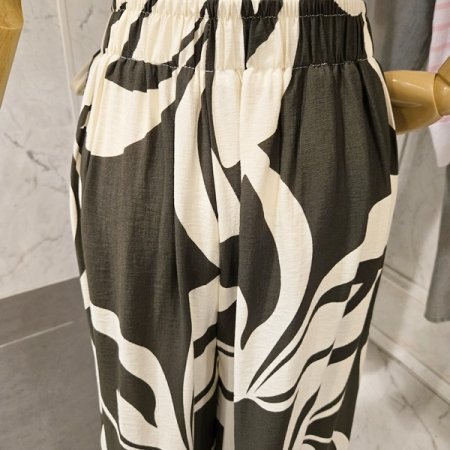 사이드 끈 와이드 팬츠