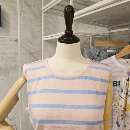 민소매 단 니트