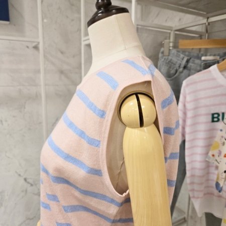 민소매 단 니트