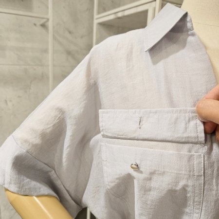 집업 스트링 블라우스