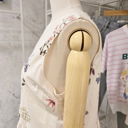 플라워 롱 민소매 원피스