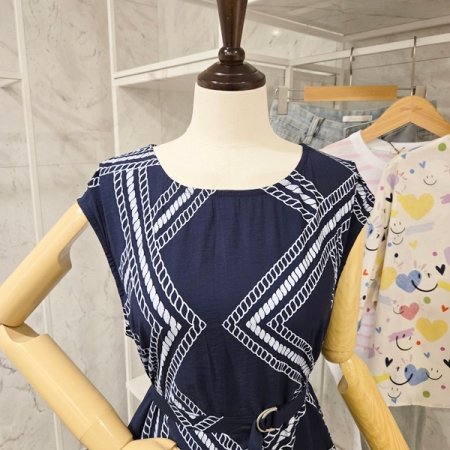 로프 벨트 민소매원피스