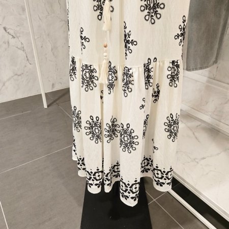 태슬 끈 페이즐리 스커트