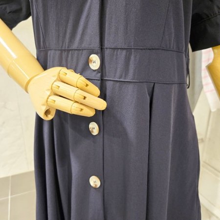 벨티드 카라 롱 원피스