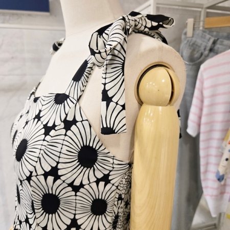 플라워 숄더 끈 원피스