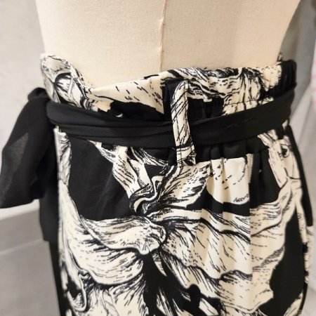 플라워 나염 큐롯 팬츠