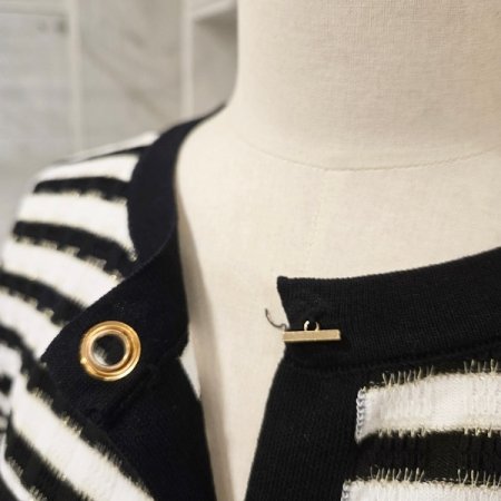 스트라이프 긴팔 가디건