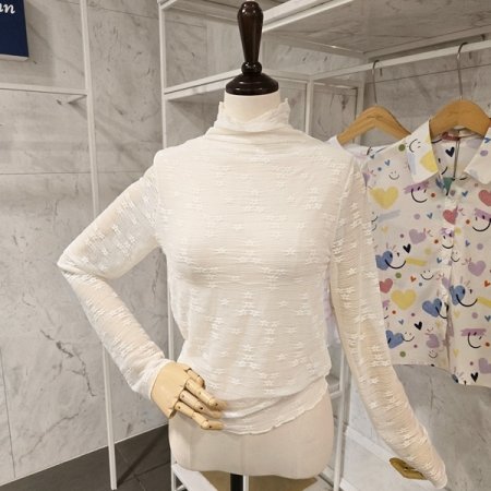 시스루 반목 티셔츠