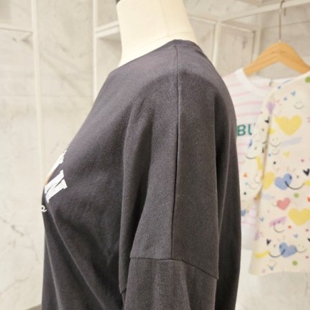 레터링 오버핏 긴팔 티셔츠