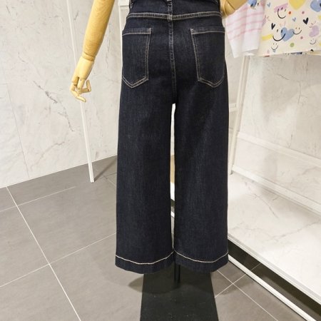 와이드 스판 청 팬츠