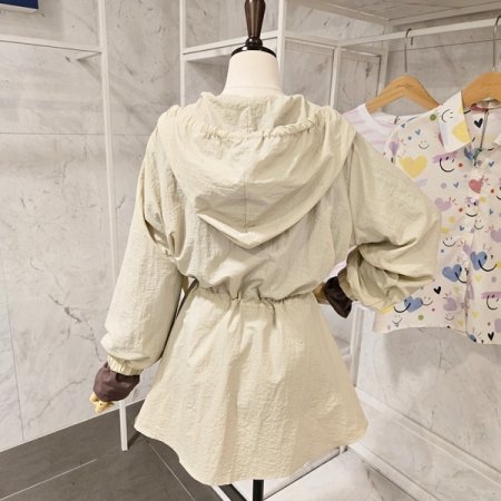 후드넥 스트링 집업 점퍼