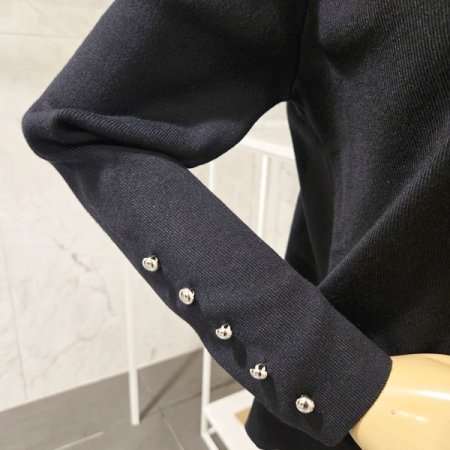 소매장식 브이넥 가디건