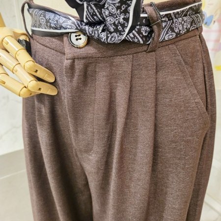 스카프 뒷밴딩 와이드 슬랙스