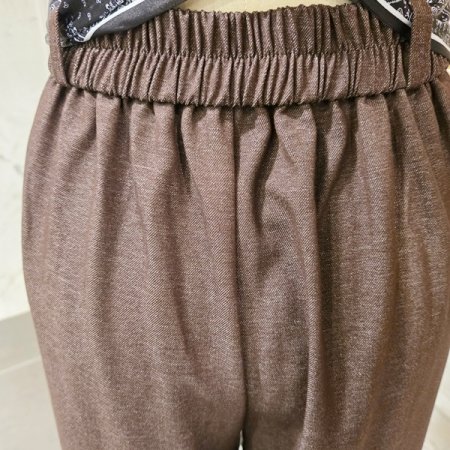 스카프 뒷밴딩 와이드 슬랙스