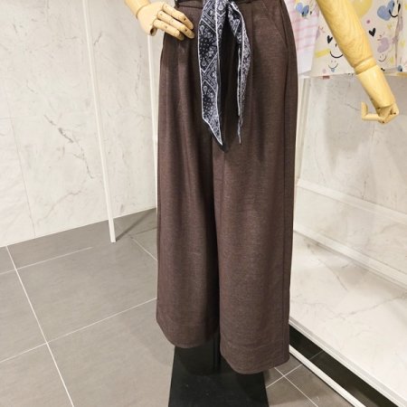스카프 뒷밴딩 와이드 슬랙스