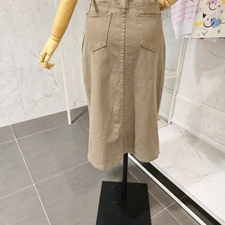 슬릿 벨트 스커트 세트