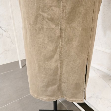 슬릿 벨트 스커트 세트