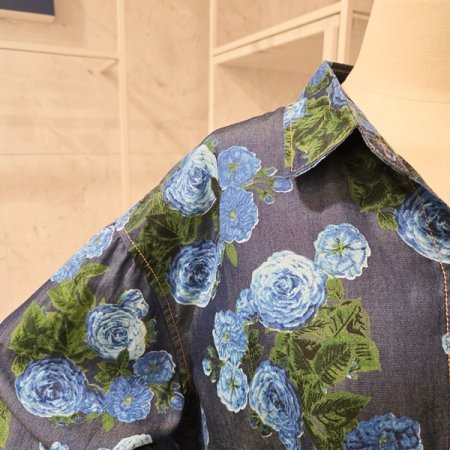 플라워 청 셔츠