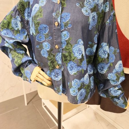 플라워 청 셔츠
