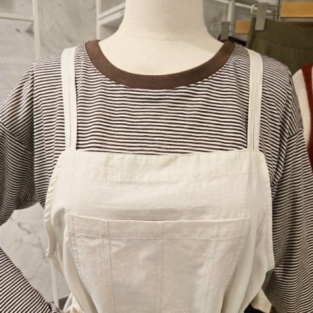 줄무늬 티셔츠 스트링원피스 세트