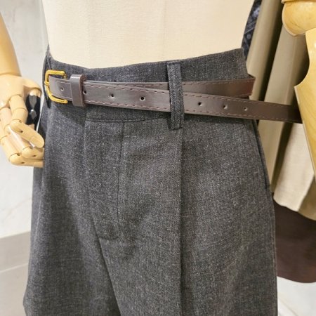 핀턱 5부 팬츠 벨트 세트