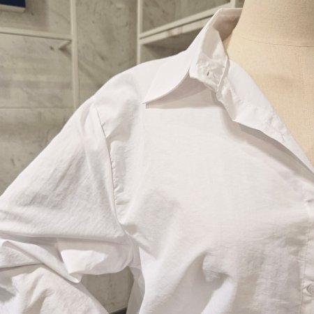 프린트 배색 포켓 셔츠