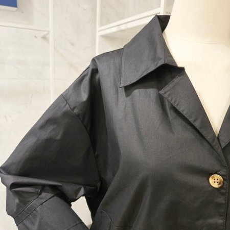 백 프린트 스트링 자켓