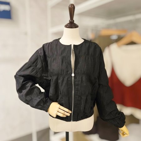 진주 지퍼 집업 젘퍼