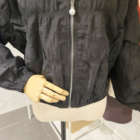 진주 지퍼 집업 젘퍼