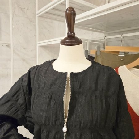 진주 지퍼 집업 젘퍼