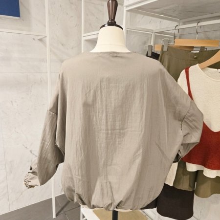 플라워 레이스 블루종 점퍼