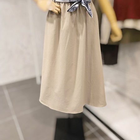 스카프 에이라인 스커트 세트