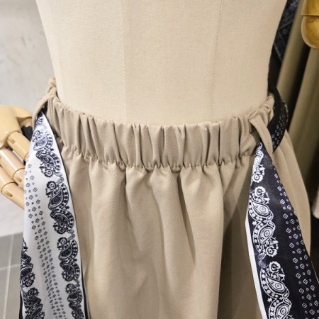 스카프 에이라인 스커트 세트