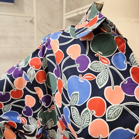 포인트 나염 카라 셔츠