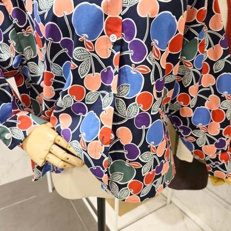 포인트 나염 카라 셔츠